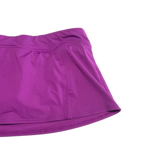 Lands' End size 8 Mini swim skirt w slit tummy control Purple 360767 - Picture 4 of 10